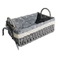 thumbnail image 1 of Abbracc Handmade Rattan Storage Basket Home Decor for Office Bedroom Living Room medium medium grey B, 1 of 9