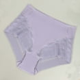 thumbnail image 4 of WRKEKC Seamless Underwear for Women Silk Blend High Elasticity Mid Waist Plus Size Breathable Mesh Butt Lifting Soft Triangle Panties, 4 of 6