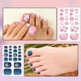 thumbnail image 4 of Mcolor Summer Toe Nail Polish Stickers Full Nail Wraps for Women Self Adhesive Nail Polish Strips for Toes Gel Nail Strips Toenail Manicure Sticker, 4 of 9