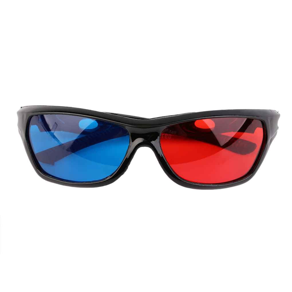 Red Blue 3D Glasses Black Frame For Dimensional Anaglyph 