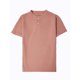 thumbnail image 4 of Ceisia Men's Slim Fit Short Sleeve Henley Shirt Waffle Knit Solid Color Casual T-shirt Pink XXL Gifts, 4 of 8