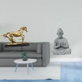 thumbnail image 2 of Figura de caballo en miniatura, escultura de caballo, adorno de resina, estatua de animal, estatua de Buda mono, ligera y resistente, adecuada para re, 2 of 8