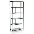 thumbnail image 4 of Furniture of America Harper 5-Shelf Bookcase, Black, 4 of 8