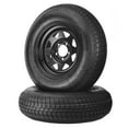 thumbnail image 1 of ST205/75D14 Heavy Duty Trailer Tires & Wheels (2-Pack, Black) - 6PR Load Range C on 14" Rims for Utility/Boat/Camper Trailers, 1 of 6