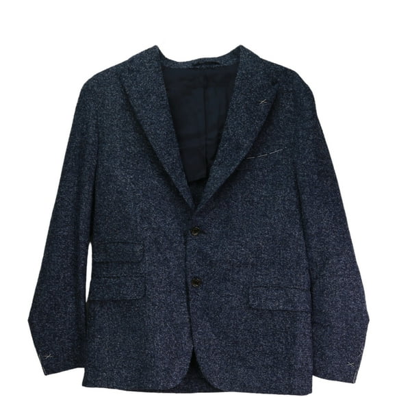 Eleventy Men's Blue Boucle Sportcoat Sport Coats & Blazer - 46 US / 56 EU
