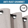 thumbnail image 3 of AIR-Linen Blackout Curtains 84 Inches Long 100% Blackout Heavy-Duty Draperies for Living Room Bedroom Thermal Insulated Textured Functional Window Treatment Anti Rust Grommet, 2 Panels, Stone, 3 of 4