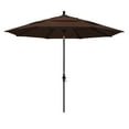 thumbnail image 1 of Parasol de Marché en Fibre de Verre 11 Pieds Inclinaison Col Noir Mat/pacifica/moka, 1 of 4