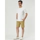 thumbnail image 4 of Pantalones cortos de plaestampados con bolsillos de cintuelástide baño de verano pahombre Caqui 32, 4 of 6