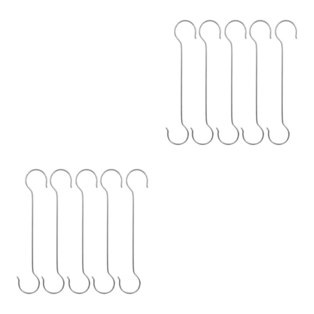 Bearachild Ganchos metálicos multifuncionales en forma de S, 5 piezas, para aplicaciones versátiles, ganchos metálicos de acero inoxidable, Gancho en forma de S de 60 cm 2piezas