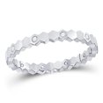 thumbnail image 4 of 14kt White Gold Womens Round Diamond Machine-Set Band Ring 1/10 Cttw, 4 of 4
