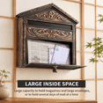 Retro Bird Wall Mount Locking Mailbox, Large Capacity Rust-proof ...