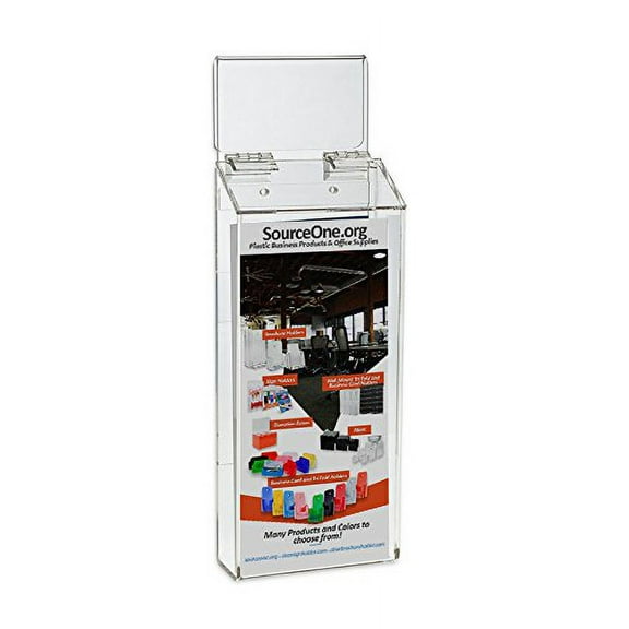 SOURCEONE.ORG Premium Auto Window 4 Inch Wide Info Box with Hook and" Take" Sticker Outdoor Brochure Holder
