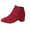 Red, variant on Slip On Ankle Booties for Women, Suede Side Zip Chunky Low Heel Walking Boots, Metal Accent Autumn Daily Casual Shoes Black