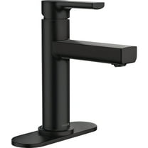 Moen Rinza 1-Handle Lever Centerset Bathroom Faucet, Matte Black 84627BL