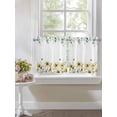 thumbnail image 4 of Sunflowers Bees 2 Panel Kitchen Curtains for Small Windows, Spring Watercolor Eucalyptus Leaves Bathroom Tier Curtain, Short Window Treatment for Bedroom/Living Room 55"x36", 4 of 6