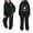 Black, variant on Kids' Cross Jesus Print Hoodies Sweatshirt Set Long Sleeve Crew Neck Hoodie Sweatpants Black 3 Y-4 Y