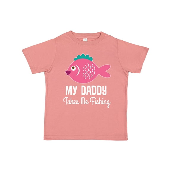 Inktastic My Daddy Takes Me Fishing Girls Girls Toddler T-Shirt