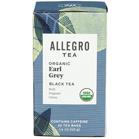 Allegro Tea, Organic Earl Grey Tea Bags, 20 Ct