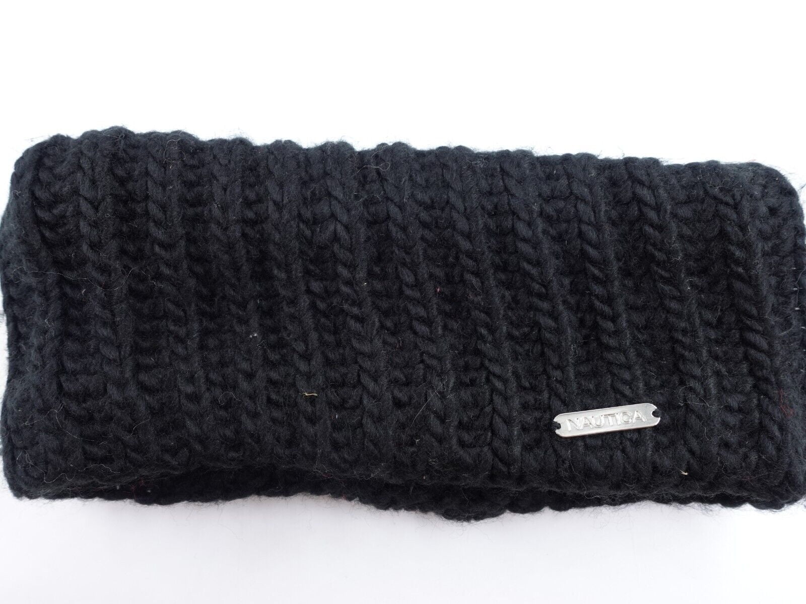 Nautica Women's Cable Knit Headband Ear Muffs 0/S Black