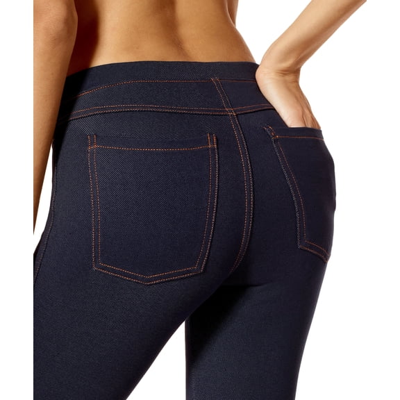 No nonsense Women's Stretch Denim Legging, Dark Denim, Large