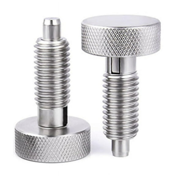 2Pcs M8 Stainless Steel Hand Retractable Spring Plungers