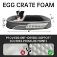 thumbnail image 7 of Ophanie Gray Luxury Sofa-Style Pet Orthopedic Bed for Large and Medium Dogs – Removable Machine-Washable Plush Cover, 4-Sided Bolster, Non-Slip Bottom, Size 41"x27"x7", 7 of 7