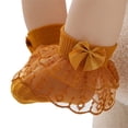 thumbnail image 2 of Baby Girls Ruffle Lace Socks, Super Soft Infant Ankle Socks with Bow, 2 of 3