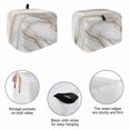 thumbnail image 5 of White Golden Marble Toaster Cover 4 Slice, Modern Abstract Art Marble Crack Dustproof Bakeware Oven Protector with Top Hook, Waterproof Small Kitchen Appliance Toasters Dust Cover, 12"x11"x8", 5 of 9