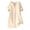 Beige Shirts, variant on CAIVO Women Plus Size Short Sleeve V Neck Shirts Solid Color Roll Up Tops Summer Blouse Blend Tee Shirts Stylish Back To School Dailywear