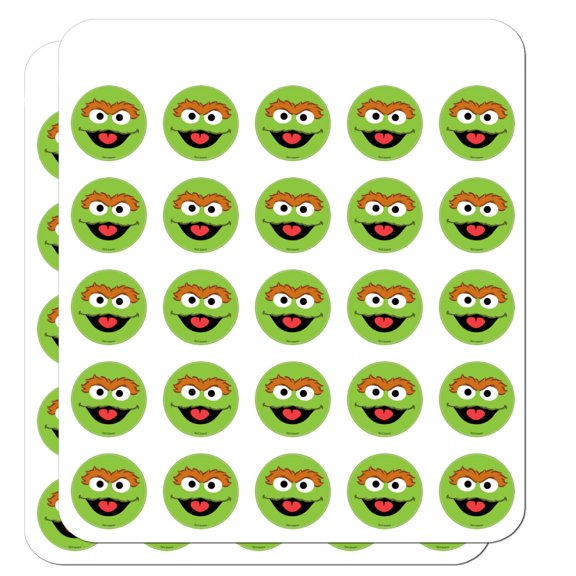 Sesame Street Oscar the Grouch Face Planner Calendar Scrapbooking Crafting Stickers