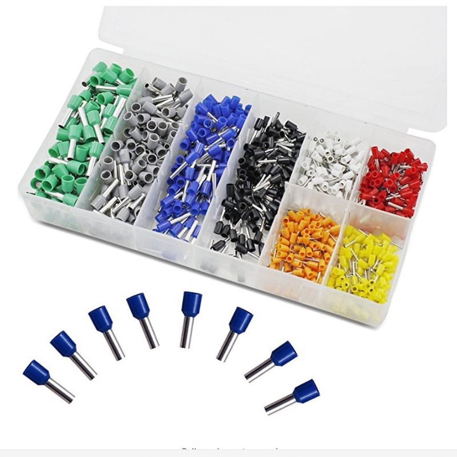 800 PCS Ferrules kit, Wire Crimp Connector, Insulated Cord Pin End Terminal AWG 22-10 Kit ,Great Assortment With Case
