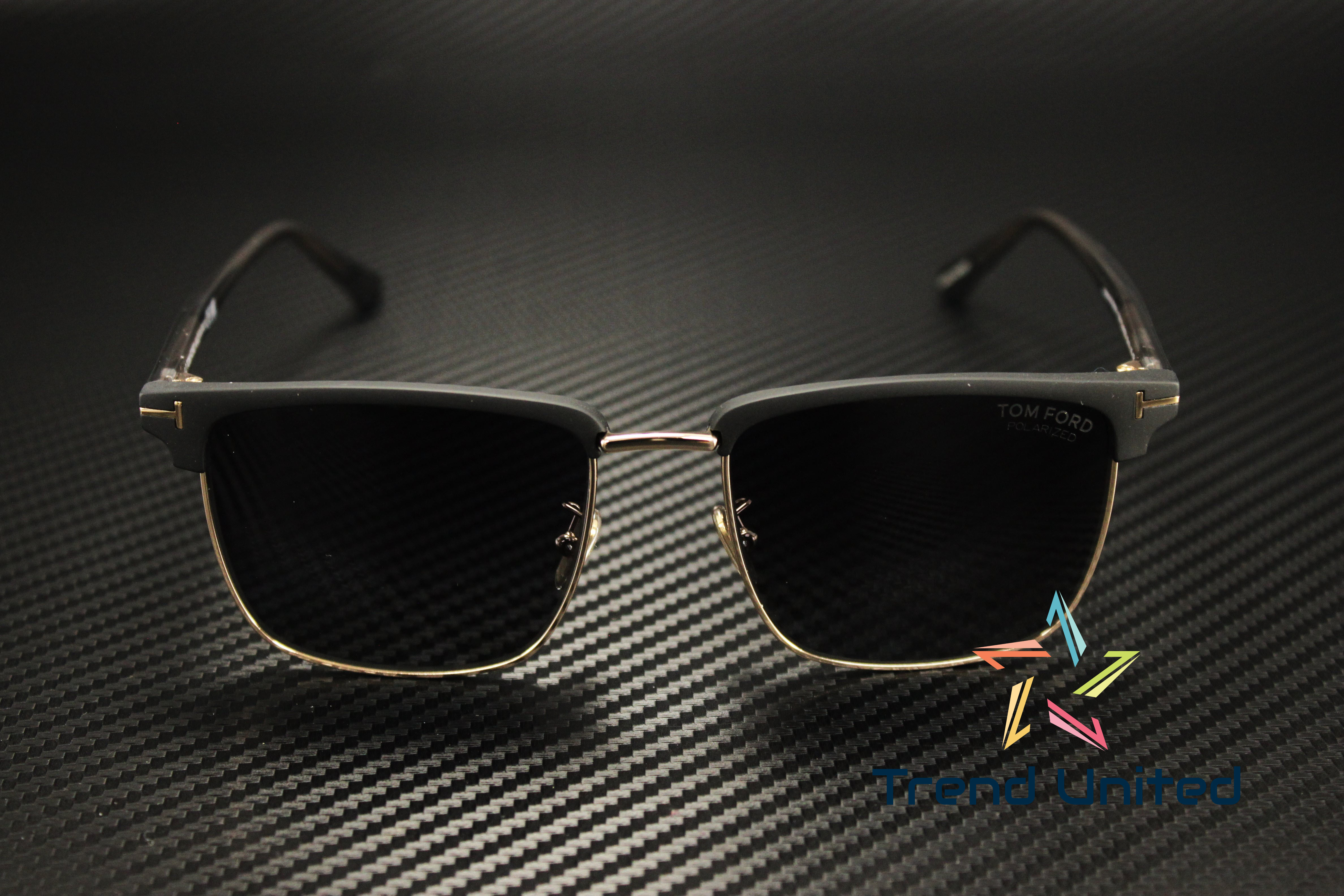 Tom Ford Hudson Polarized Smoke Gradient Square Men's Sunglasses FT0997-H 02D 55