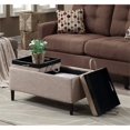 thumbnail image 2 of Convenience Concepts Designs4Comfort Pouf de Rangement avec Plateaux en Tissu Crème, 2 of 4