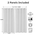 thumbnail image 2 of Bedliving Outdoor Curtains for Patio Waterproof, Gray White Stripe Grommet Curtains, Outside Drapes for Porch Gazebo Pergola Cabana, 2 Panels, 54" x 84", 2 of 9