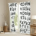 thumbnail image 3 of Castle Fairy Teens Monogrammed Letter Initial Black Out Curtains,Black Number Curtains Pack Of 2 (42X63 Each),Graffiti Splash Bedroom Curtains,Super Cozy Room Decor, 3 of 6