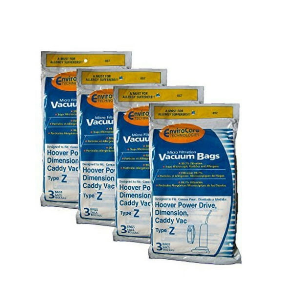 12 Compatible with Hoover Type Z Microfiltration Anti-Allergen Upright Vacuum Cleaner Bags