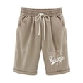 thumbnail image 4 of AXXD Womens Summer Shorts Khaki Shorts Printing Elastic Waist 5-inch Pants Drawstring 5-inch Shorts Mother's Day, 4 of 4