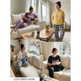 thumbnail image 6 of Musefolio Women's Pajama Sets Summer Short Sleeve Round Neck Comfort Fit Checkered Print Casual Sleepwear 1X-5X, 6 of 7