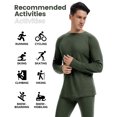 thumbnail image 3 of Woolcano Men's 100% Merino Wool Thermal Base Layer Top, 260 GSM Long Sleeve Shirt for Hiking, Skiing and Cold Weather Activities, 3 of 6