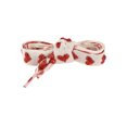 thumbnail image 2 of INSPIRE CHIC 2 Pairs Flat Glitter Shiny Shoe Laces, Metallic Heart Shoelaces Beige-Red Heart 140cm/55.1", 2 of 4