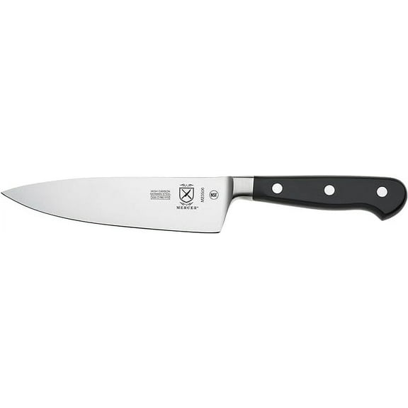 Mercer Culinary Renaissance Steel 6 Inch Chef's Knife, Black