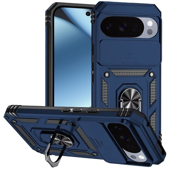 Starshop For Google Pixel 11 Pro XL Case Phone Cover With Sliding Camera Cover And Kickstand - Blue