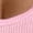 Pink, variant on Women Knit Long Sleeve Tops Scoop Neck V Neck Shirts Y2K Low Cut T-Shirt Black M