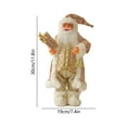thumbnail image 3 of JeashCHAT Christmas Decorations 12 Inch Santa Claus Doll Standing Santa Claus Plush Figurine for Home Office Table Decor Xmas Party Ornament Gift, 3 of 6