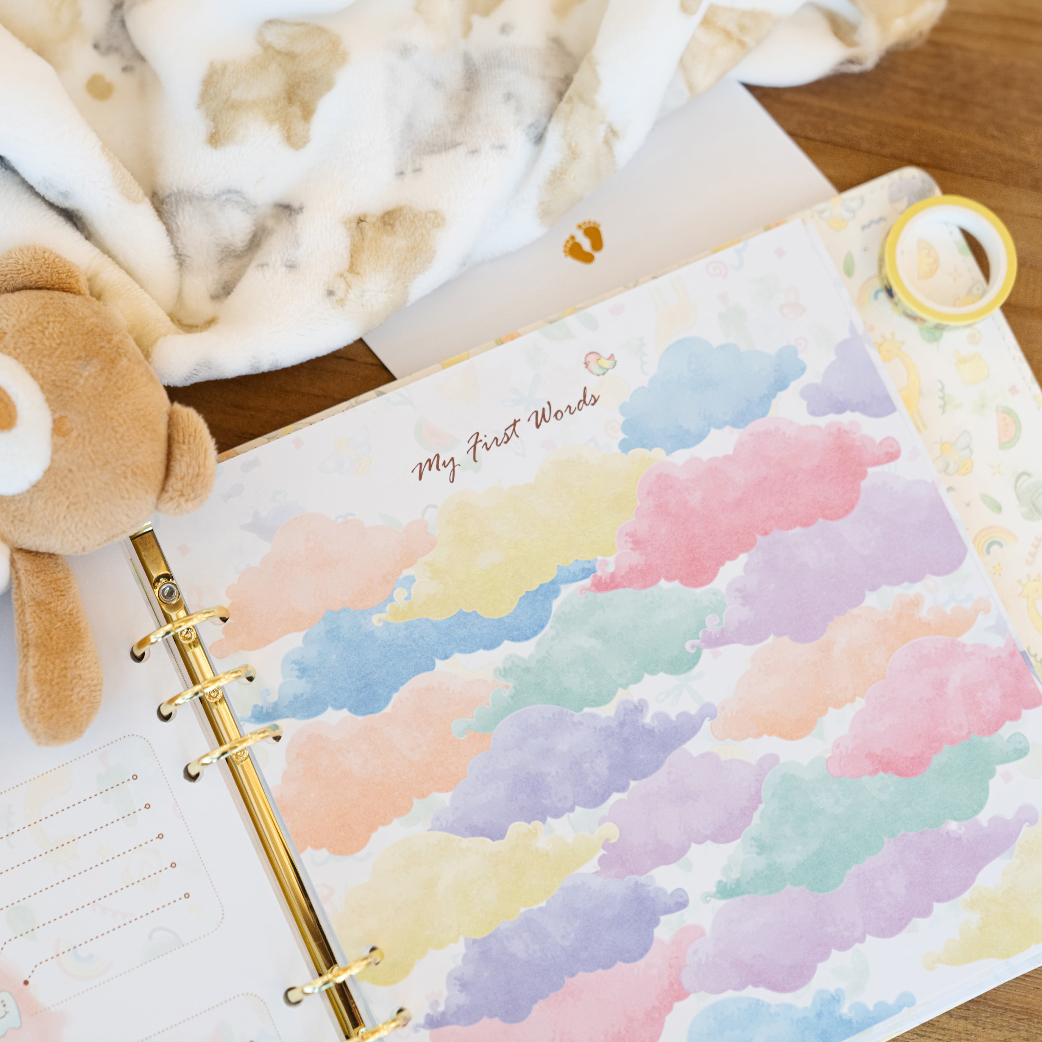 Leather-Bound Baby Memory Book, Baby Shower Gift