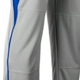 thumbnail image 3 of Champro Sports Triple Crown Open-Bottom Baseball Pants with Side Insert, Youth Medium, Grey with Royal Insert, 3 of 5