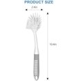 thumbnail image 2 of Dish Brush with Handle, 2 Pack Stiff Bristles Dish Scrubber with Built-in Scraper Dish Scrub Brushes for Cleaning Dishes, Pots and Pans, Kitchen Sink, Grey, 2 of 7