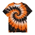 thumbnail image 5 of DxhmoneyHX Girls Casual Summer T Shirt Crew Neck Short Sleeve Tie Dye Tunic Blouse Loose Fit Summer Lightweight Stylish Pullover Tops Age 3-14 Years, 5 of 5