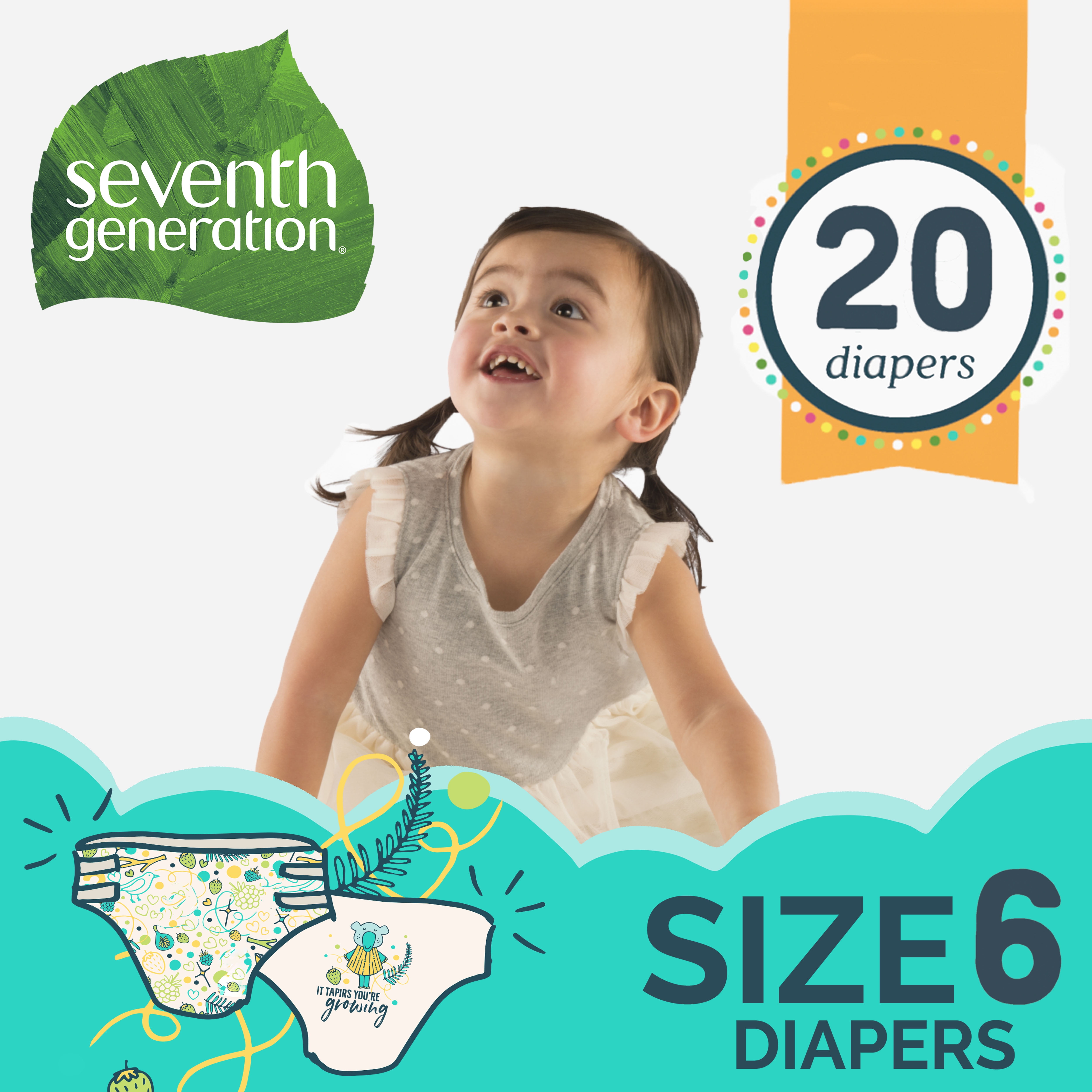 walmart brand diapers size 6