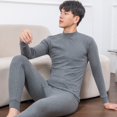 thumbnail image 2 of Ropa y pantalones de otoño de algodón puro, conjunto de ropa interior térmica para hombres y mujeres, suéter de algodón de fondo grueso, ropa de mujer, 2 of 5